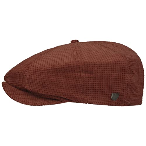 Brixton Brood Uni Cotton Flatcap Schirmmütze Baumwollcap (62 cm - Terracotta) von Brixton