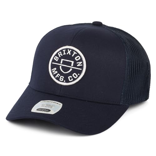 Brixton Crest NetPlus MP Trucker Cap - Verwaschenes Marineblau - Einheitsgröße von Brixton