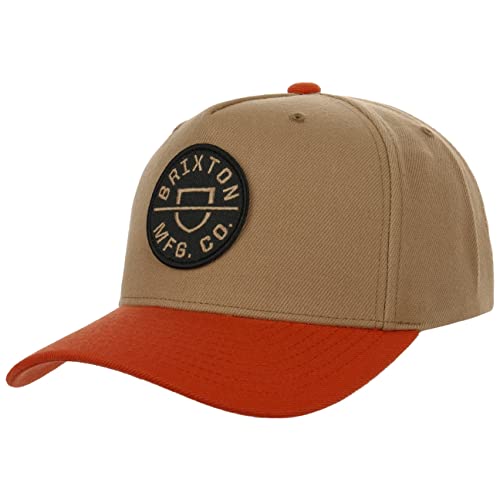 Brixton Crest X MP Snapback Cap Basecap Baseballcap Curved Brim (One Size - rot) von Brixton