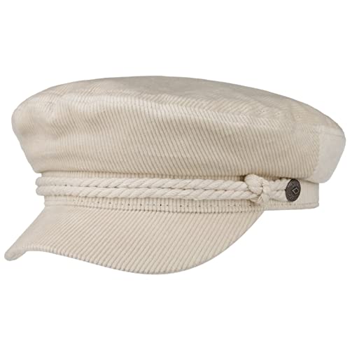 Brixton Fiddler Uni Cord Elbsegler Elbseglermütze Baker-Boy-Mütze Cordcap Schildmütze Kapitänsmütze Schiffermütze (M (56-57 cm) - Hellbeige) von Brixton