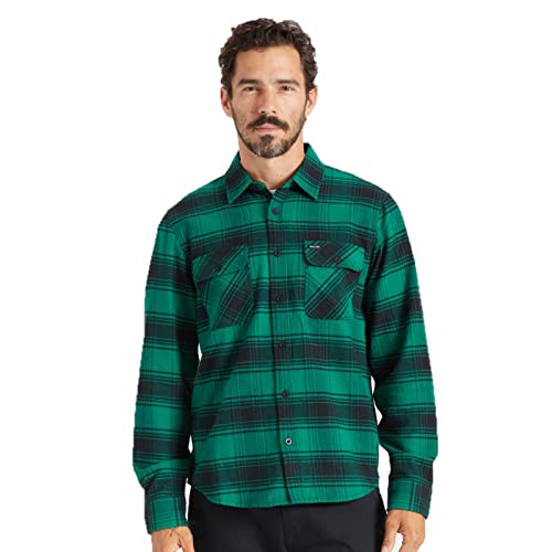 Brixton Herren Berkley Hemd mit Button-Down-Kragen, Evergreen, L von Brixton