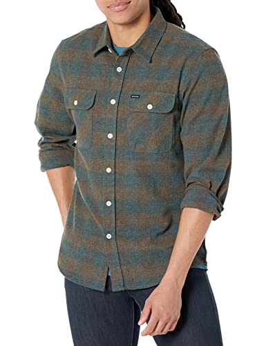 Brixton Herren Bowery Hemd mit Button-Down-Kragen, Meer, XL von Brixton