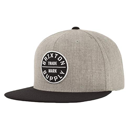 Brixton Herren Oath Iii Snapback Baseball Cap, LIGHT HEATHER GREY/BLACK, Einheitsgröße EU von Brixton