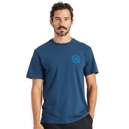 Brixton Herren Pledge, kurzärmelig T-Shirt, Mondschein Ozean/Farbverlauf, XL von Brixton