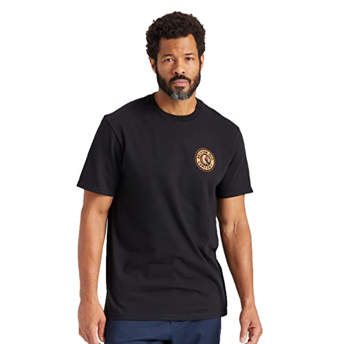 Brixton Herren Rival Ii Standard, kurzärmlig T-Shirt, Schwarz/Orange, L von Brixton