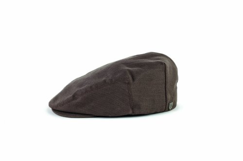 Brixton Hooligan Fischgrat Flatcap Schirmmütze Schiebermütze Stoffkappen (XS (53-54 cm) - Taupe) von Brixton