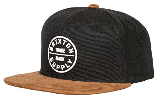 Brixton Oath III Snapback-Mütze, mittelgroßes Profil, verstellbar, Schwarz/Kupfer, Einheitsgröße von Brixton