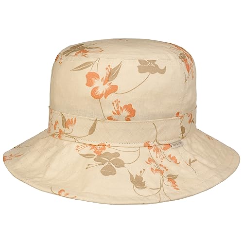 Brixton Petra Flowers Packable Bucket Stoffhut Sonnenhut Sommerhut Baumwollhut (M/L (57-59 cm) - Hellbeige) von Brixton