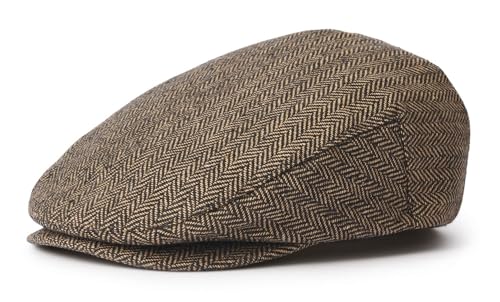 Brixton Unisex-Adult Hooligan Driver Snap Hat Beret, Brown/Khaki, L von Brixton