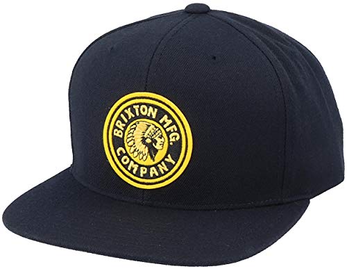 Brixton Unisex-Adult Rival MP Snapback Baseball Cap, Black/Gold, O/S von Brixton