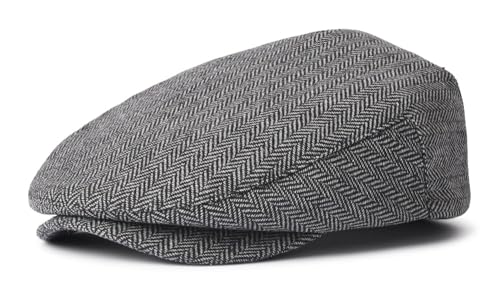 Brixton Unisex-Erwachsene Hooligan Snap Cap Zeitungskappe, Grau/Schwarz, MEDIUM von Brixton