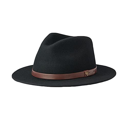 Brixton Unisex Messer Fedora Filzhut, Schwarz, L von Brixton