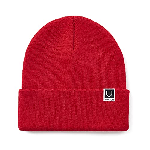 Brixton Unisex Harbor Beta Watch Cap Beanie Hat, Rot, Einheitsgröße EU von Brixton