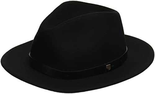 Brixton Unisex Messer Fedora Filzhut, schwarz/schwarz, 52 von Brixton