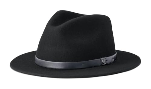 Brixton Unisex Messer Fedora Filzhut, schwarz/schwarz, 52 von Brixton