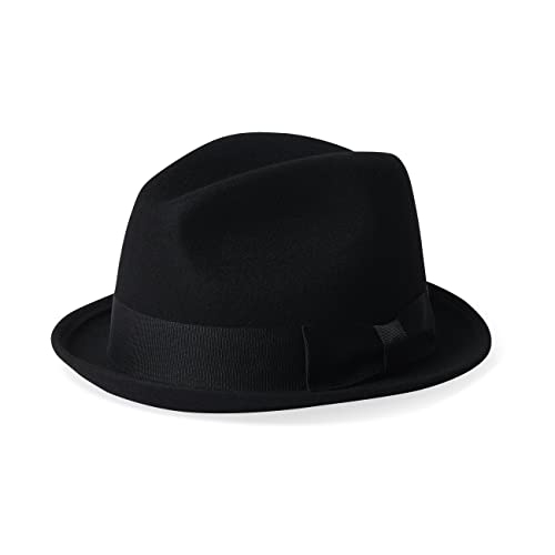 Brixton Unisex Staten Fedora, Black, One Size von Brixton