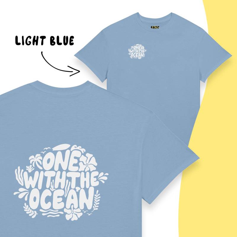 Eins Mit Dem Ozean Shirt - Ocean Lover T-Shirt, Küsten Vibes Meer Inspiriert Geschenk Für Frauen & Männer, Sommer Mindset Surfer Kleidung von BrizeStudio