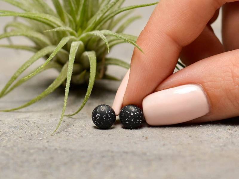 Handgemachte Ohrstecker Aus Faux-stein Polymer Clay, Titan von Brlogarka