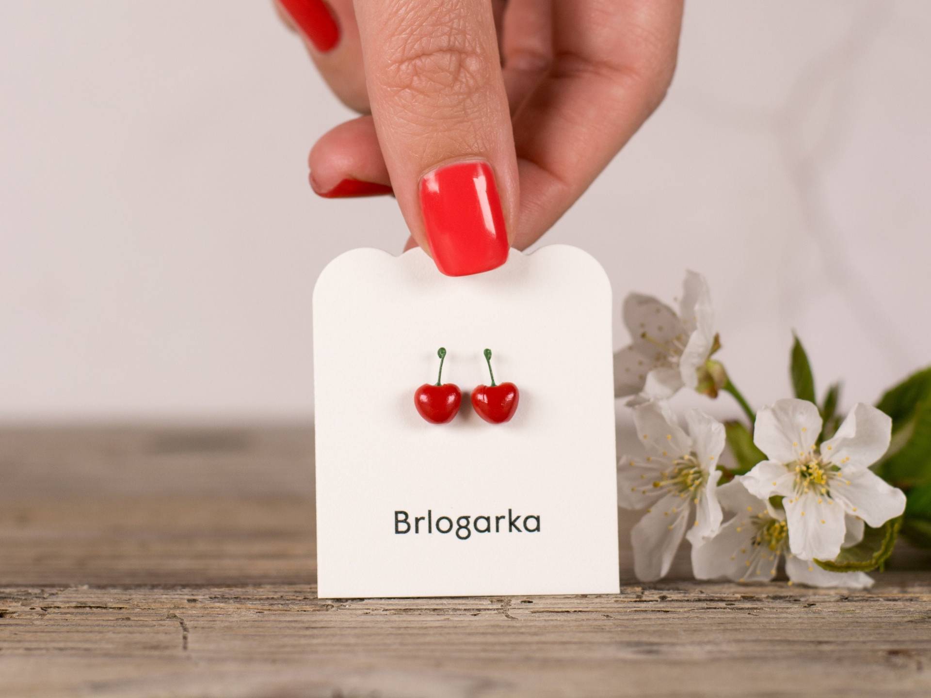 Handgemachte Kirschen Ohrstecker Aus Polymer Clay Titan Handgemachte Kirschen Ohrstecker Aus Polymer Clay Titan von Brlogarka