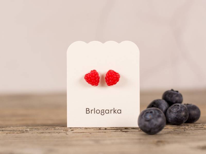 Himbeer Ohrstecker Miniatur Fimo Obst Schmuck Himbeer Ohrstecker Miniatur Fimo Obst Schmuck von Brlogarka