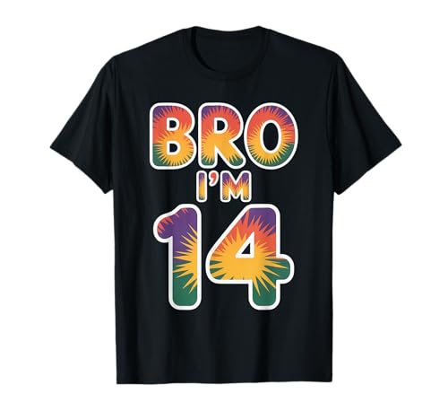14th Birthday Boy Bro I'm 14 Year Old Kids 14th Bday T-Shirt von Bro I’m 14 Years Old Birthday Party Kids Boys Tee