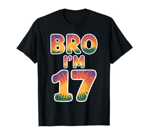 17th Birthday Boy Bro I'm 17 Year Old Kids 17th Bday T-Shirt von Bro I’m 17 Years Old Birthday Party Kids Boys Tee