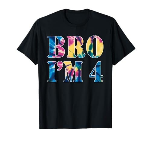 4th Birthday Boy Bro I'm 4 Year Old Kids 4th Bday T-Shirt von Bro I’m 4 Years Old Birthday Party Kids Boys Tee