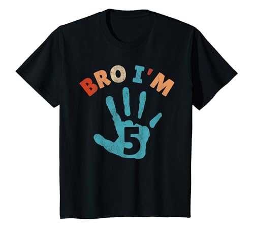Kinder Bekleidung zum 5 Geburtstag, Junge, Bro, ich bin 5 Jahre alt T-Shirt Kinder Bekleidung zum 5 Geburtstag, Junge, Bro, ich bin 5 Jahre alt T-Shirt von Bro I'm 5 5. Geburtstagsgeschenke Jungen Mädchen