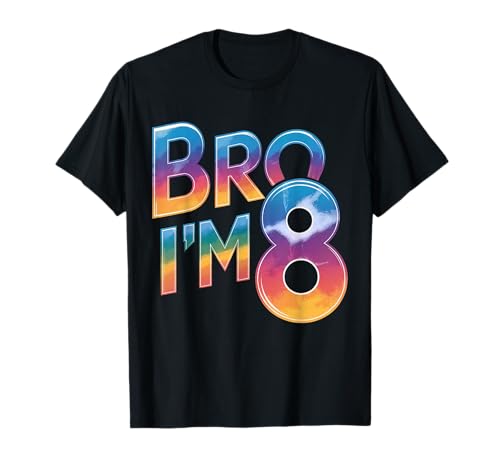 8th Birthday Boy Bro I'm 8 Year Old Kids 8th Bday T-Shirt von Bro I’m 8 Years Old Birthday Party Kids Boys Tee