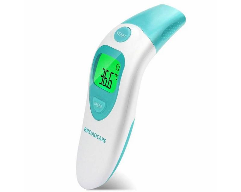 Broadcare Fieberthermometer Stirnthermometer Ohrthermometer Infrarot Thermometer, Für alle Altersgruppen geeignet, LCD Display, automatische Abschaltung Broadcare Fieberthermometer Stirnthermometer Ohrthermometer Infrarot Thermometer, Für alle Altersgruppen geeignet, LCD Display, automatische Abschaltung von Broadcare