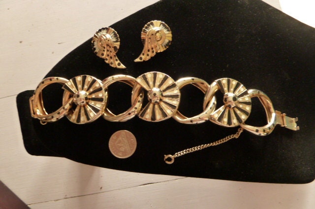 Vintage Armband Und Ohrring Signiert Marino von BrocanteMitchVintage