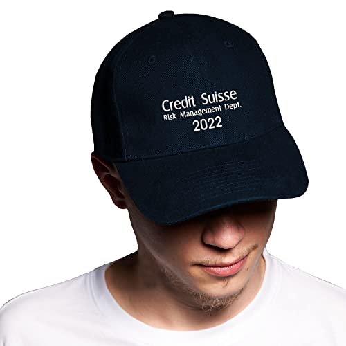 BroiderStudio Credit Suisse Risk Management Department Marine Baseball Delta Kappe Verstellbare Unisex Original Urban Logo Sticken von BroiderStudio