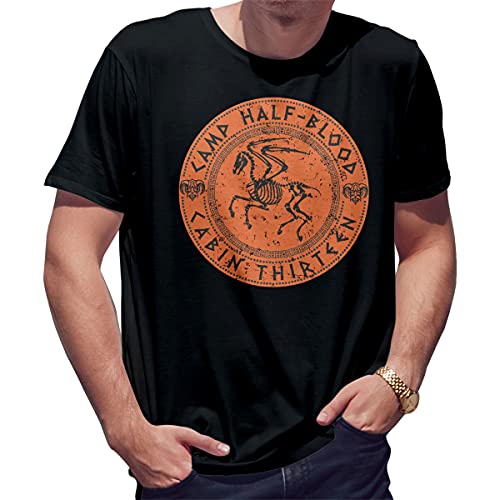 Camp Half-Blood Cabin Thirteen Hades Herren schwarz T-Shirt Size M von BroiderStudio