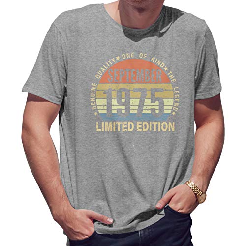 Limited Edition 1975 September 45 Years Herren Grau T-Shirt Size XXL Limited Edition 1975 September 45 Years Herren Grau T-Shirt Size XXL von BroiderStudio