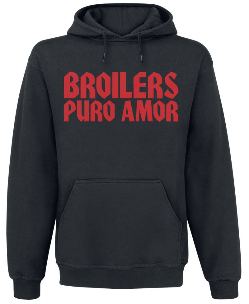 Broilers Kapuzenpullover - Puro amor - M bis XXL - für Männer - Größe M - schwarz  - Lizenziertes Merchandise! von Broilers