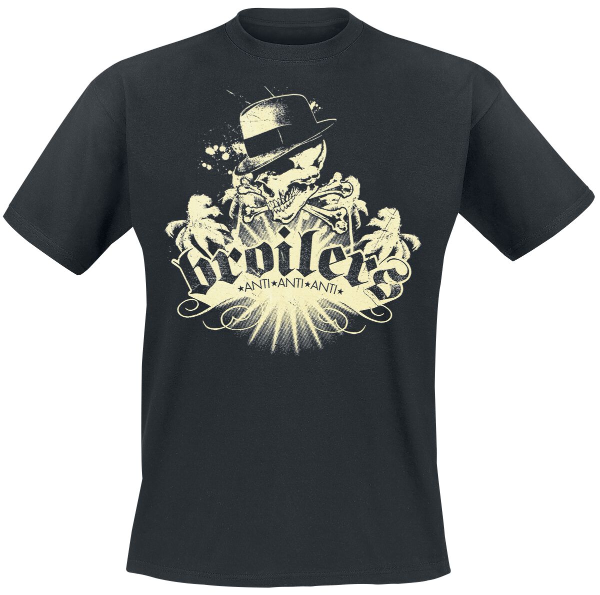 Broilers Skull & Palms T-Shirt schwarz in M von Broilers