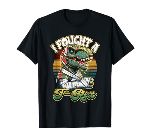 Broken Arm Recovery Kids Boys Dinosaurier I Fought A T-Rex T-Shirt von Broken Arm Recovery Dinosaur I Fought A T-rex