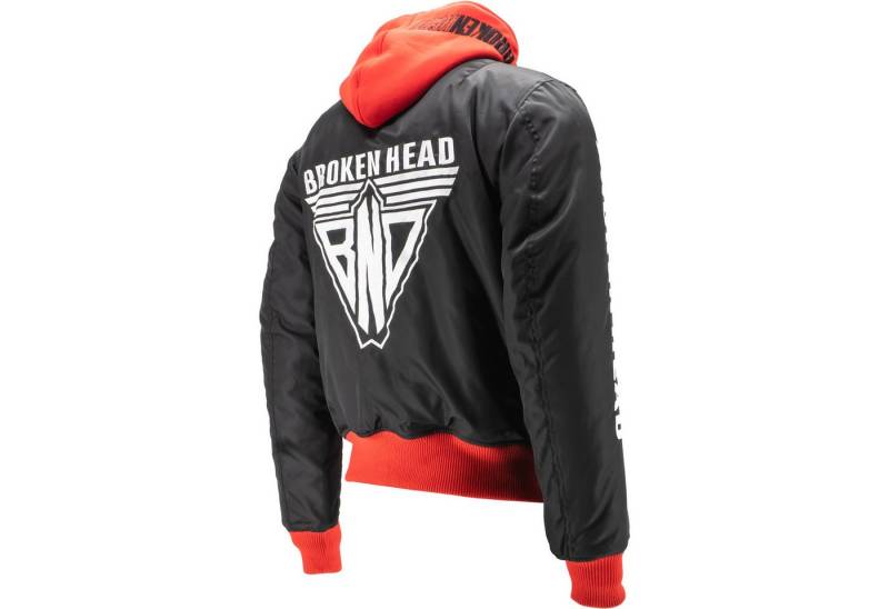 Broken Head Bomberjacke Bomberjacke BND Logo Schwarz-Rot von Broken Head
