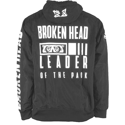 Broken Head Windbreaker Leader of the Pack - Jacke für Sport & Freizeit - Regenjacke zum Motorrad-Fahren (M, Schwarz-Weiß) von Broken Head