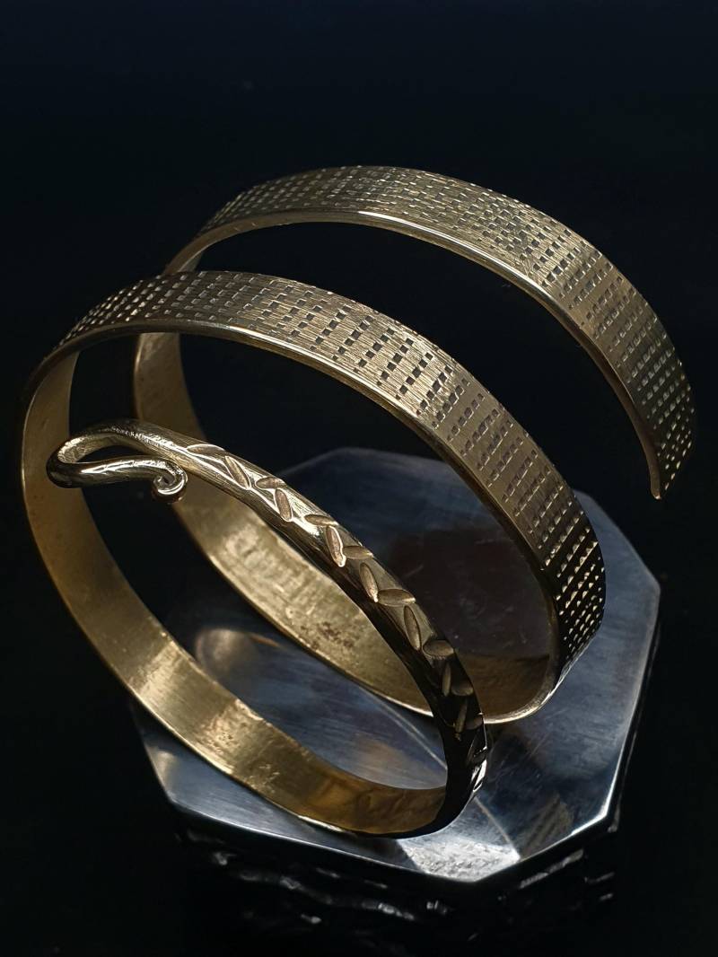 Wikinger Armreif Dänemark 9.jahrhundert Frühmittelalter Schmuck Messing Silber Dark Age Ostsee Reenactment von BrokkrCraft