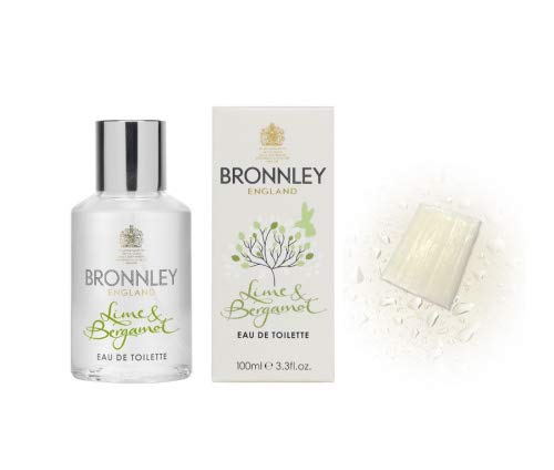 Bronnley Eau de Toilette Lime & Bergamot 100ml und Gratis Milchseife 25g von Bronnley