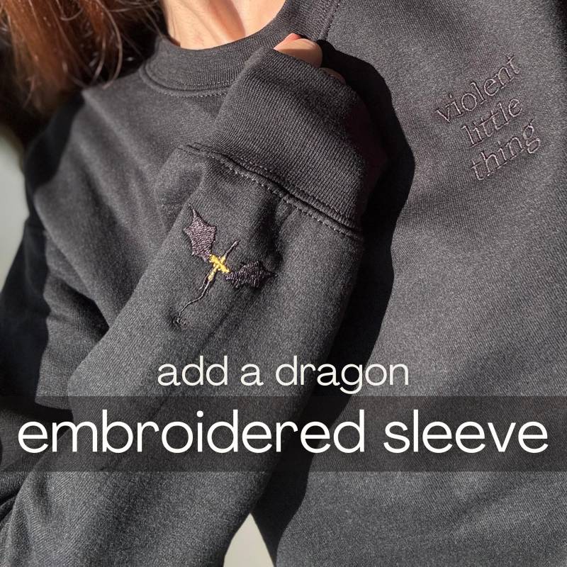 Bestickter Personalisierter Ärmel Zu Deinem Besticktem Pullover Sweatshirt von BronteBodyDesignsDE