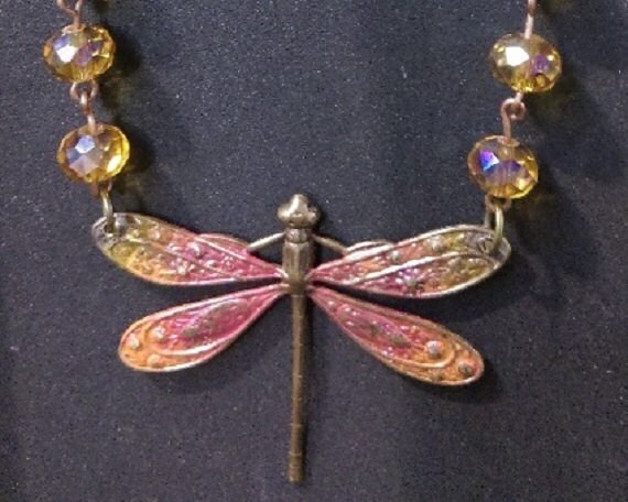 Libelle Halskette Libelle Halskette von BronwynneJonesDesign