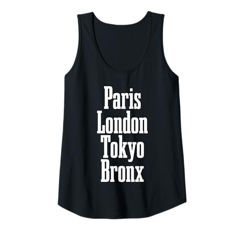 Damen Bronx Paris London Tokyo New York City Skyline NY NYC Tank Top von Bronx New York City Apparel Co.