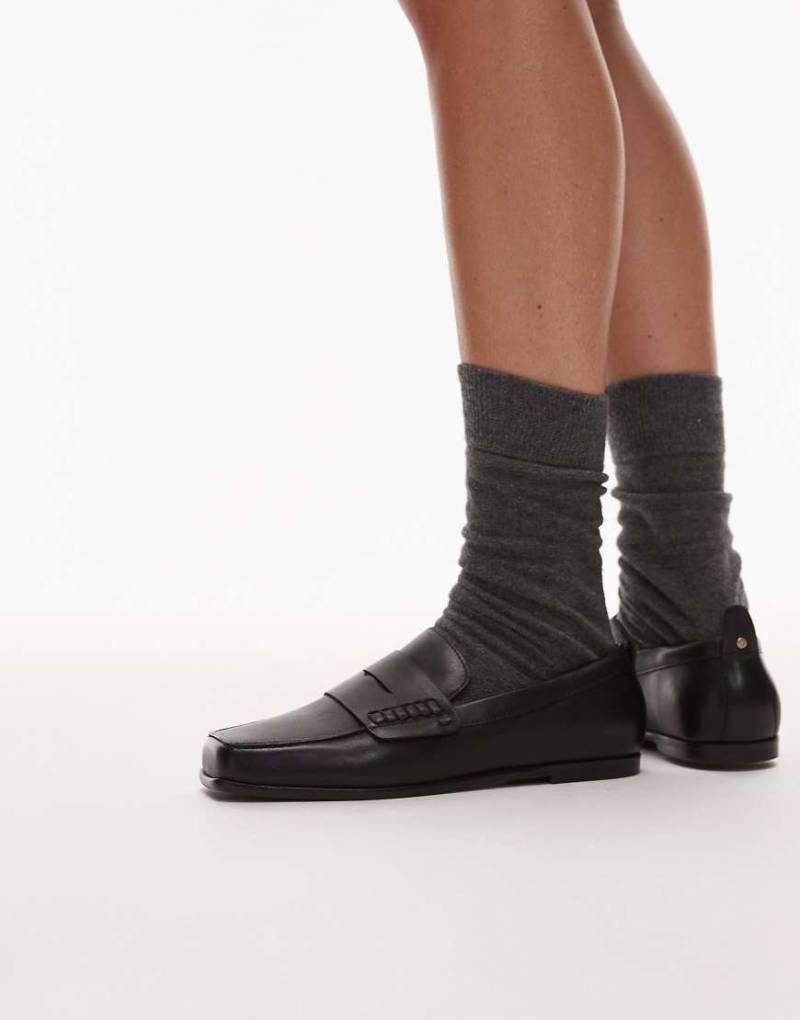 Bronx - Colb-y - Penny Loafer in Schwarz mit eckiger Zehenpartie Bronx - Colb-y - Penny Loafer in Schwarz mit eckiger Zehenpartie von Bronx