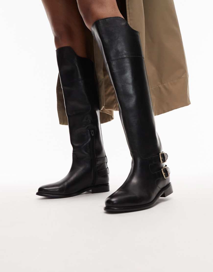 Bronx - Fe-lise - Reiterstiefel in Schwarz mit Schnalle von Bronx