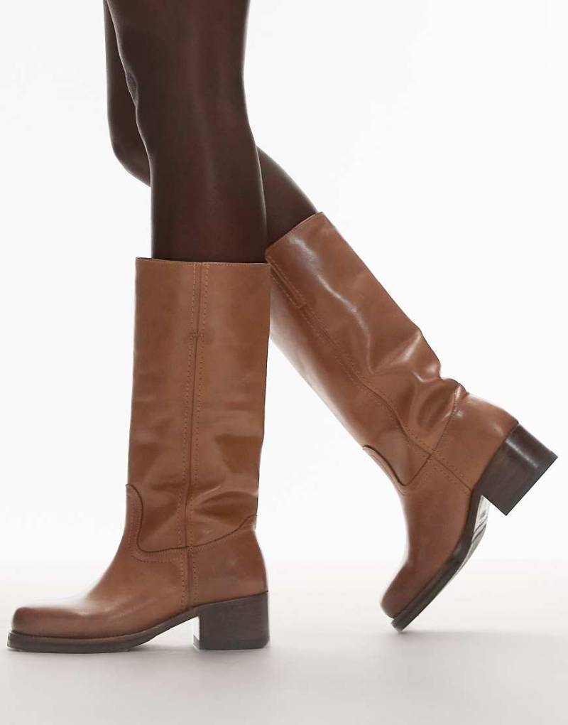 Bronx - Ky-ley - Kniehohe Reitstiefel in Cognac-Braun von Bronx