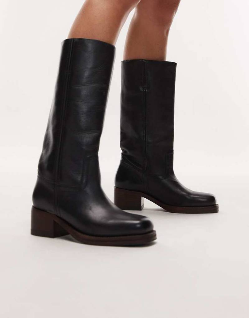 Bronx - Ky-ley - Kniehohe Stiefel aus Vintage-Leder in Schwarz Bronx - Ky-ley - Kniehohe Stiefel aus Vintage-Leder in Schwarz von Bronx