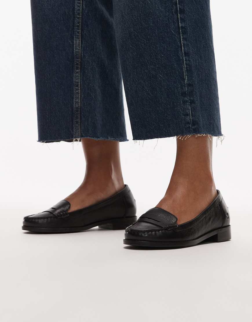 Bronx - New-Rana - Penny Loafer in Schwarz aus Leder von Bronx