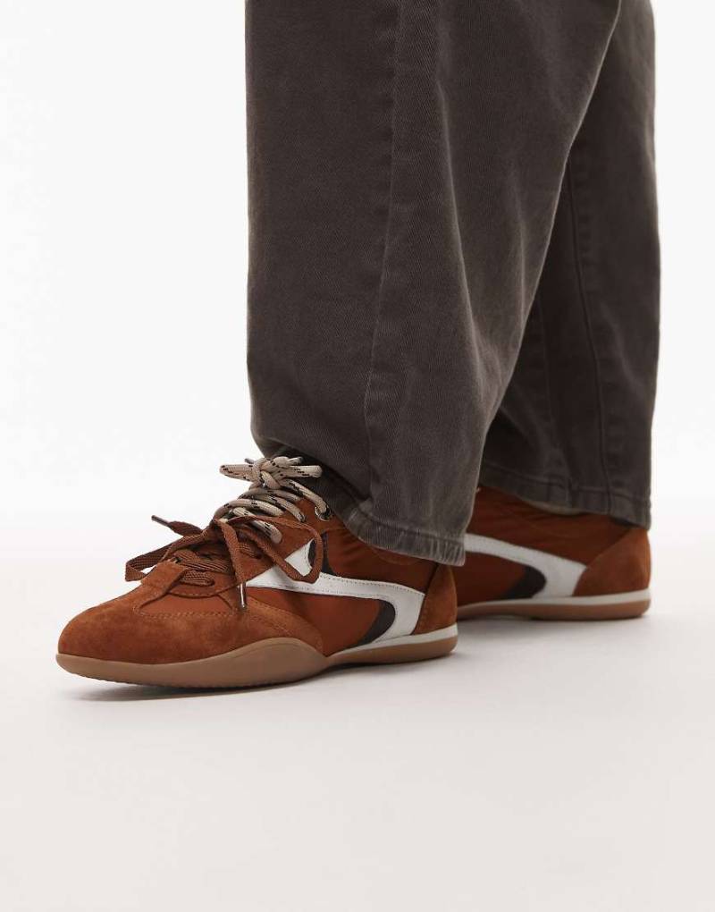 Bronx - Park-err - Leder-Sneaker in Camel mit Kontrast-Schnürsenkeln-Neutral von Bronx